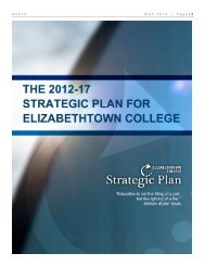 Download the Strategic Plan - Elizabethtown College