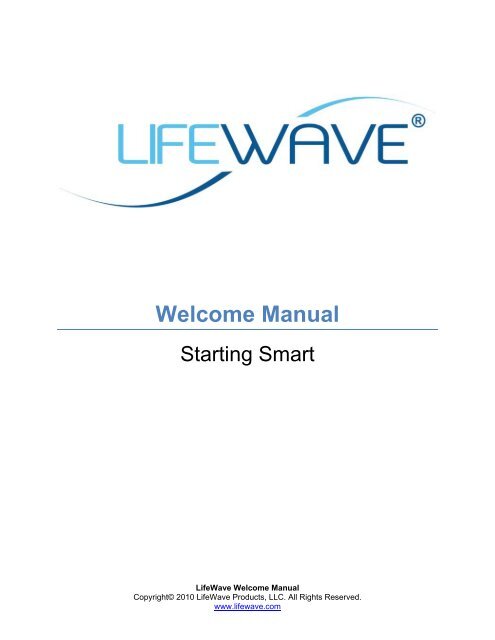 Welcome Manual - LifeWave