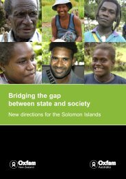 Bridging the gap between state and society - Oxfam New Zealand