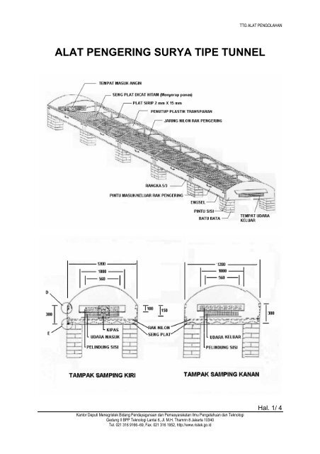 Alat Pengering Tenaga Surya Tipe Tunnel - Smecda