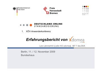 Erfahrungsbericht von xdomea (pdf, 420.9 KB) - XÖV