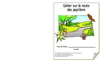 Cahier sur la route des papillons - Science en ligne