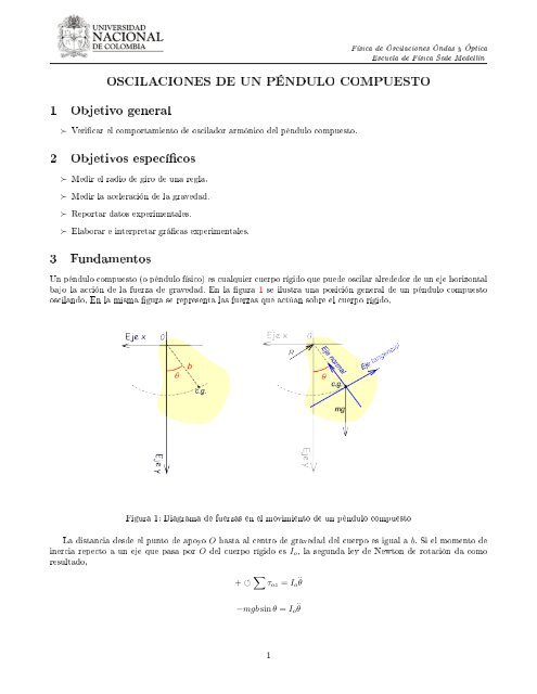 OSCILACIONES DE UN PÃNDULO COMPUESTO 1 ... - Ludifisica