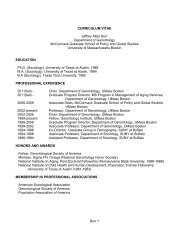 Burr 1 CURRICULUM VITAE Jeffrey Allan Burr Department of ...