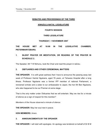 Volume 9 - KwaZulu-Natal Legislature
