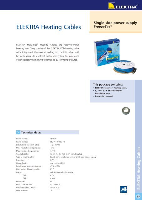 Elektra Product Catalogue