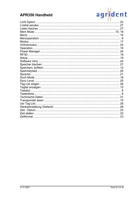 APR350 Handbuch deutsch (pdf) - definitiv!