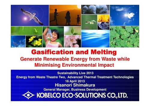 Gasification and Melting Gasification and Melting - Sustainability Live