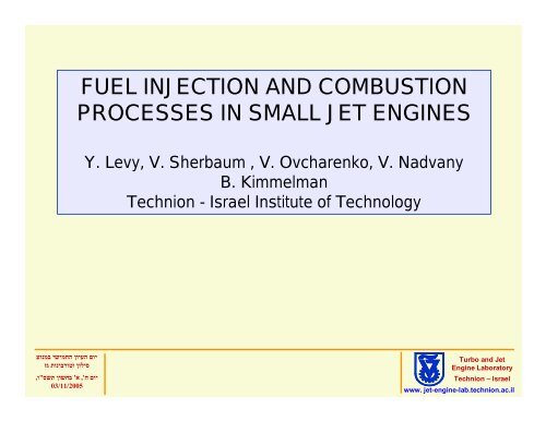 fuel injection and combustion processes in small jet engines