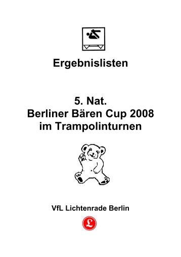 Ergebnislisten 5. Nat. Berliner BÃ¤ren Cup 2008 ... - TuSLi-Trampolin