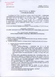 DECYZJA nr 85/2011 o warunkach zabudowy na ... - Gmina Kramsk