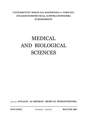 Medical and Biological Sciences XXIII/2 - Collegium Medicum ...