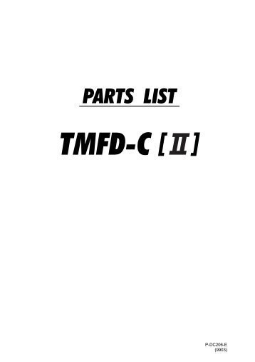 Parts book for Tajima TMFD-C II