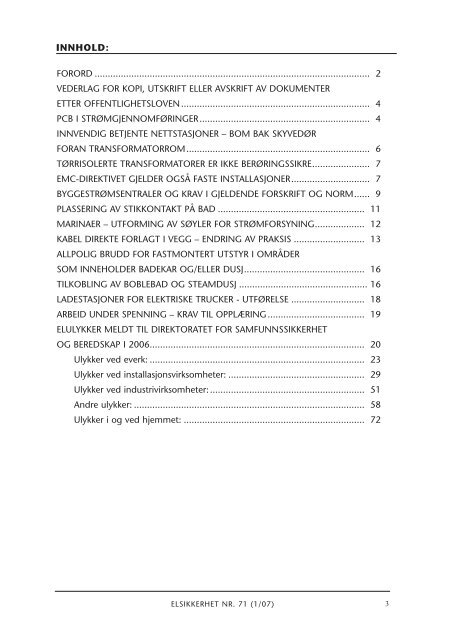 Elsikkerhet nr. 71 - Direktoratet for samfunnssikkerhet og beredskap