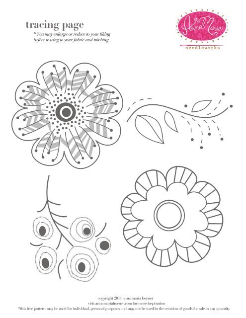 Loulou Bouquet Embroidery Pattern - Anna Maria Horner