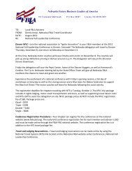 August Adviser Memo - NFLC - Nebraska FBLA