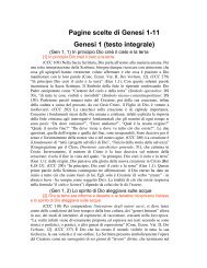 Pagine scelte di Genesi 1-11 Genesi 1 (testo integrale)