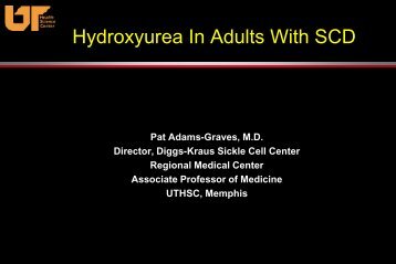 Hydroxyurea In Adults With SCD - Sickle Cell Disease Association of ...