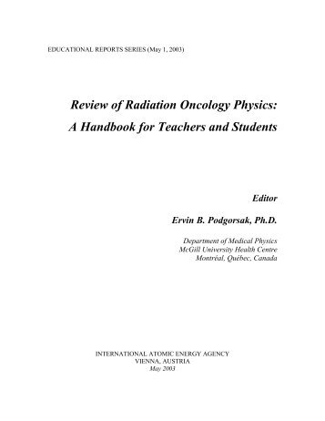Review of Radiation Oncology Physics:
