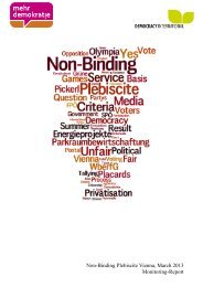 Report: Binding Plebiscite Vienna 2013 - Democracy International