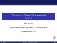Theoretische Chemie/Quantenchemie - Friedrich-Schiller ...