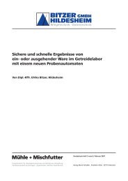 Artikel Probenautomat - Bitzer Wiegetechnik GmbH