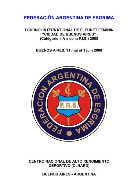 CIUDAD DE BUENOS AIRES - FederaciÃ³n Argentina de Esgrima