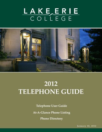 2012 telephone guide - Lake Erie College