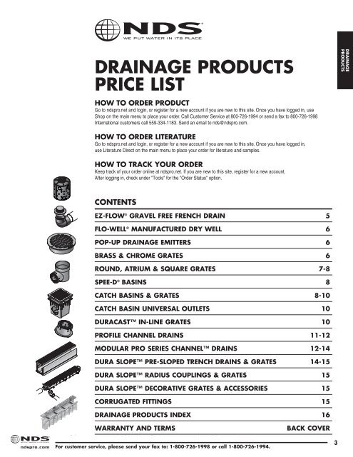 Drainage Products Price List - NDS