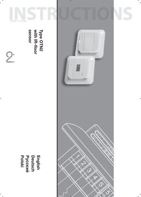 English Deutsch Ð Ñ ÑÑ ÐºÐ¸Ð¹ Polski Type OTN2 with IR-floor sensor