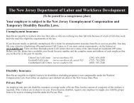 The New Jersey Department of Labor and Workforce Development