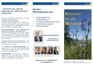FOLDER Februar 2012 - Reformen fÃ¼r die Wirtschaft - RFW-NÃ