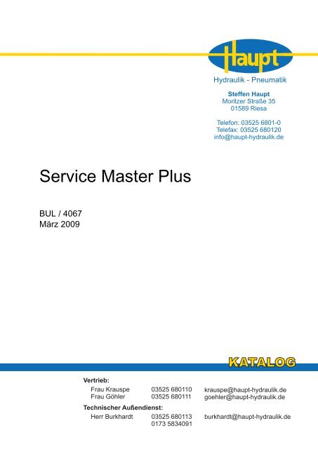 Service Master Plus - Steffen Haupt - Hydraulik und Pneumatik