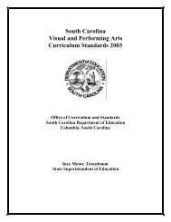 South Carolina Performing Arts Standards - SCMEA Orchestra ...