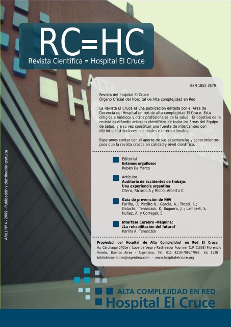 Revista CientÃ­fica = Hospital El Cruce