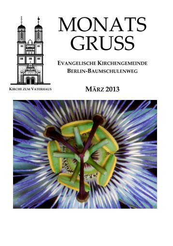 MÃRZ 2013 - Evangelische Kirchengemeinde zum Vaterhaus