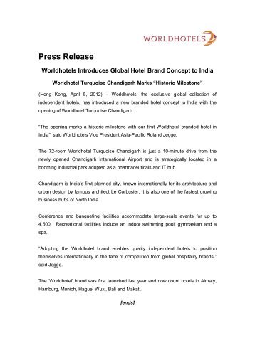 Press Release - Worldhotels