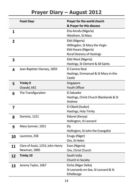 The Beacon August 2012 - Beacon Parish of Ditchling, Streat ...