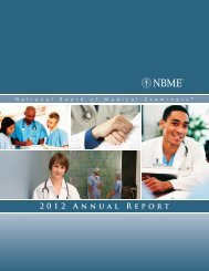 View the NBME Annual Report - National Board of Medical Examiners