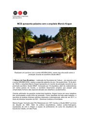 MCB apresenta palestra com o arquiteto Marcio Kogan