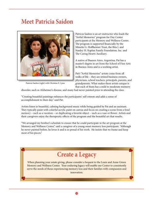 Caring Hearts Auxiliary Newsletter - Winter 2013 - Christine E. Lynn ...