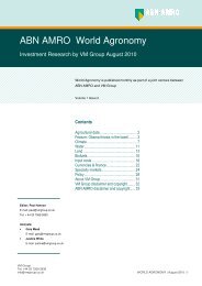 ABN AMRO/VM Group World Agronomy Report ... - Virtual Metals