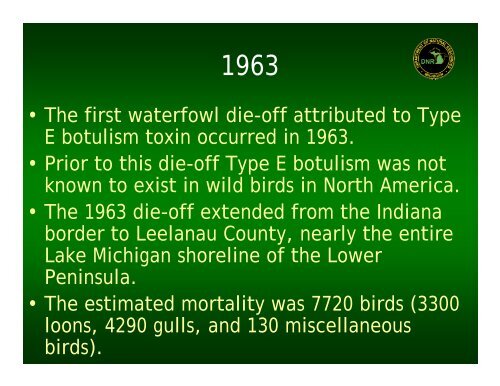 Type E Botulism in Michigan - Michigan Sea Grant