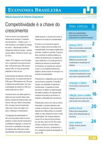 Competitividade Ã© a chave do crescimento - CNI