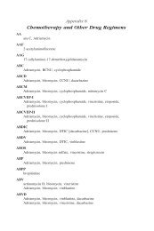 Chemotherapy and Other Drug Regimens