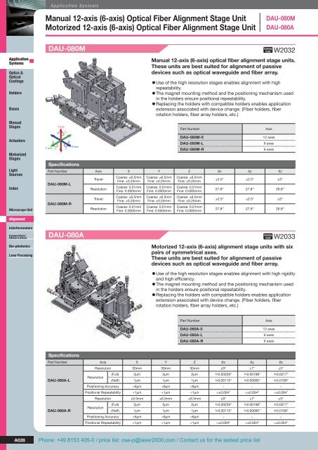 OptoSigma Katalog