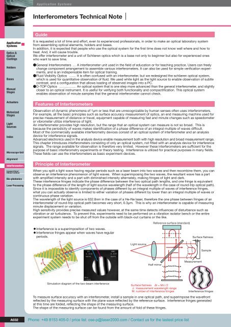 OptoSigma Katalog