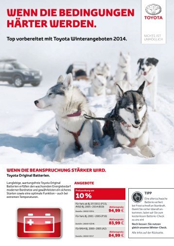 Toyota Winterangebote 2014