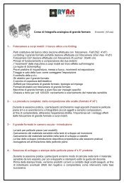 PROGRAMMA CORSO di FOTOGRAFICA ANALOGICA di GRANDE ...