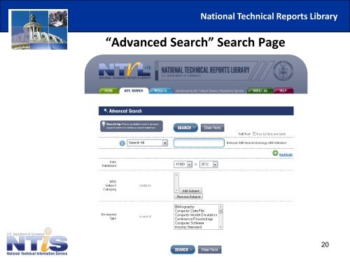 More Information about NTRL - National Technical Information Service